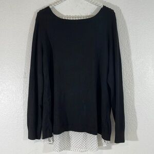 FADED GLORY Long Sleeve With Polka Dots Blouse Size Large